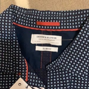 NWT - Dennis& Flower Men’s Button Up Shirt - XL